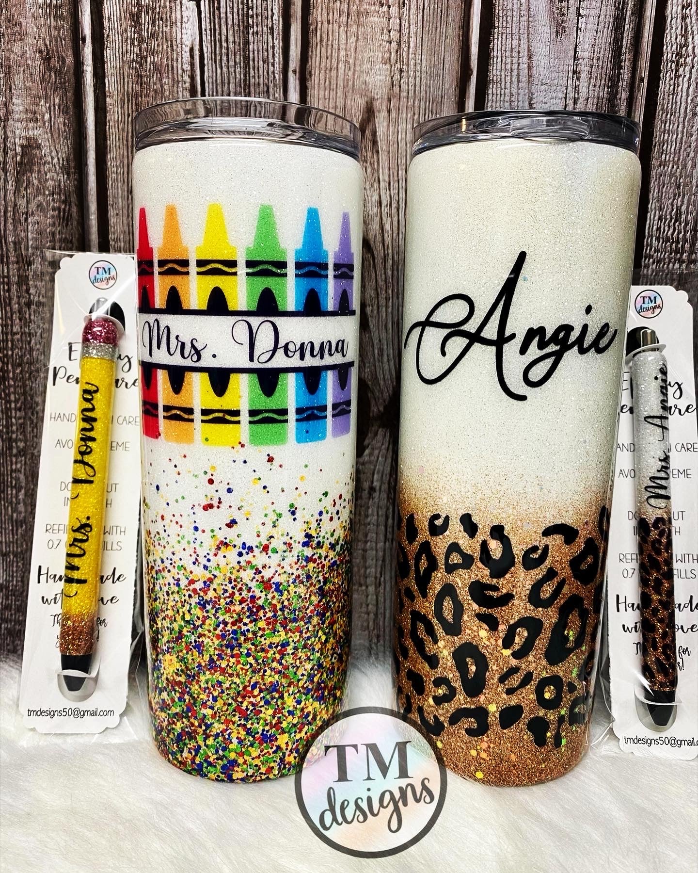 Custom Ombre Glitter Tumbler