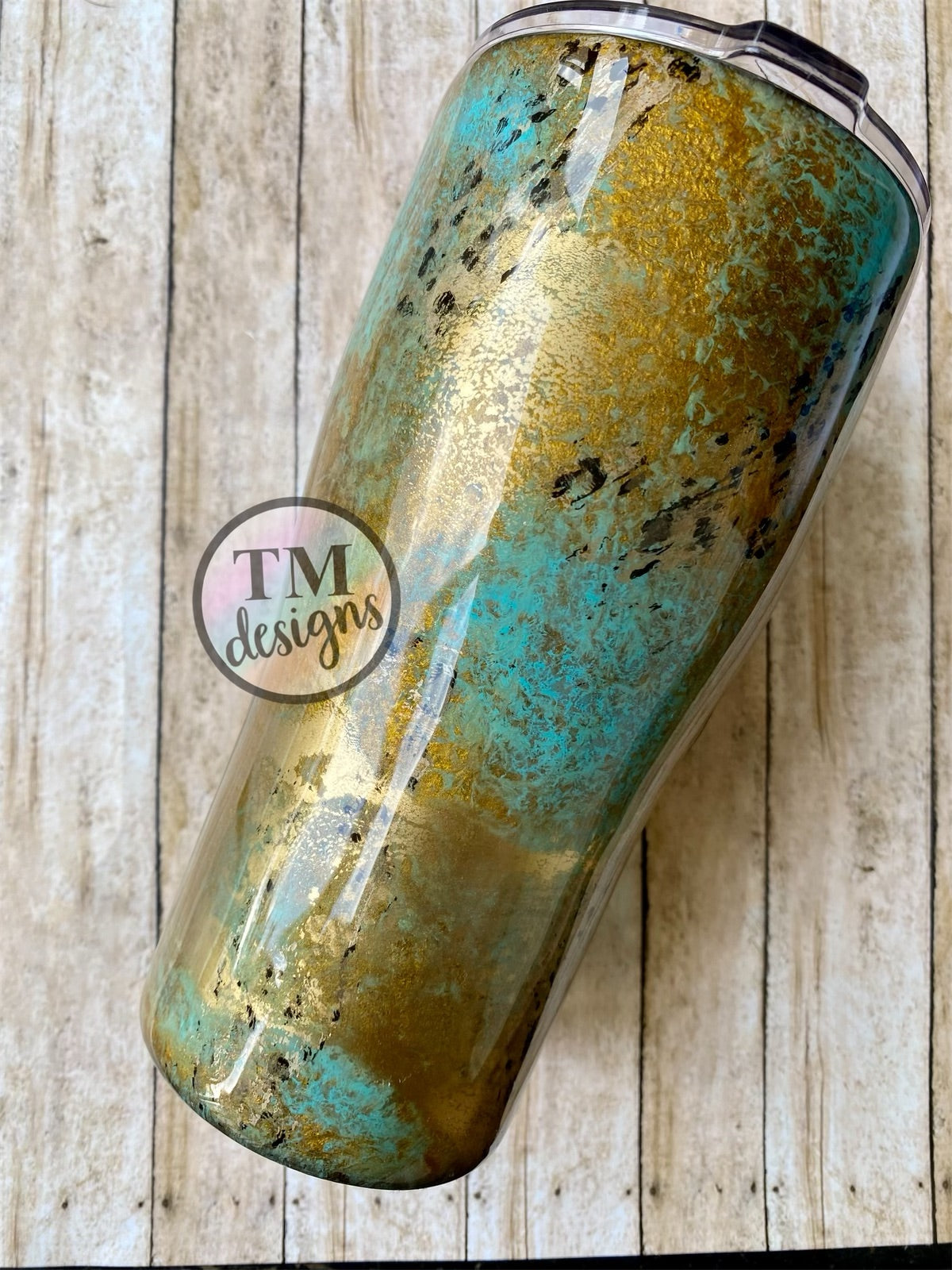Distressed Cheetah-Accent Tumbler