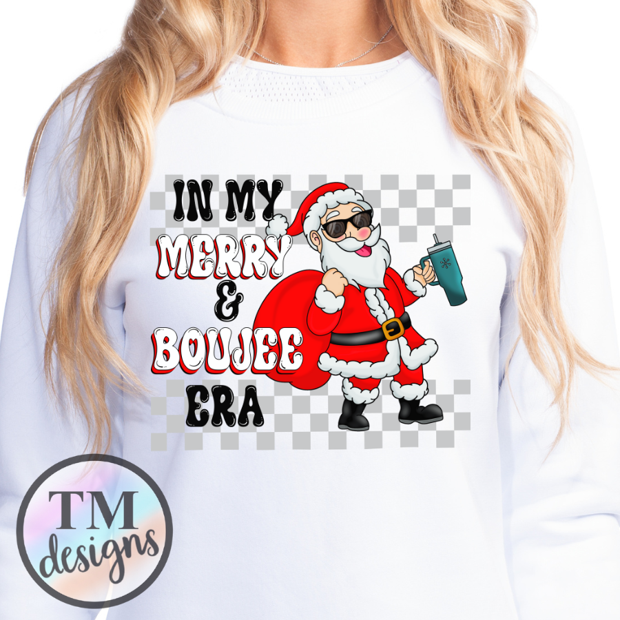 Merry & Boujee Era-Christmas Shirt