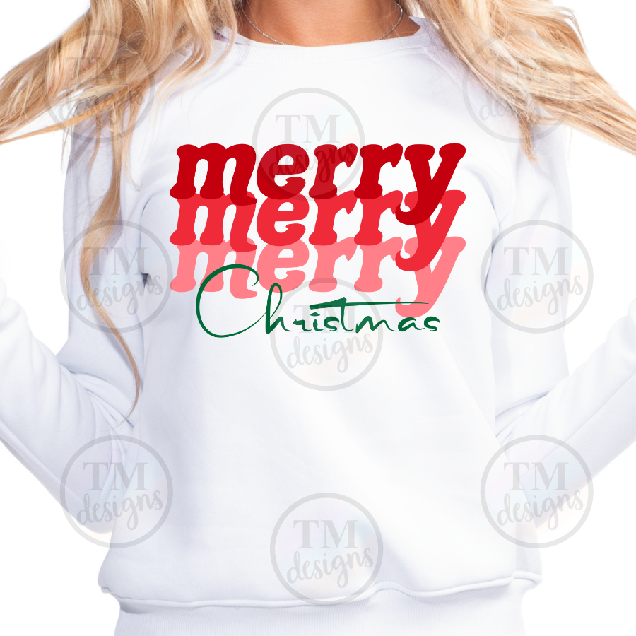 Merry Merry Merry-Christmas Shirt