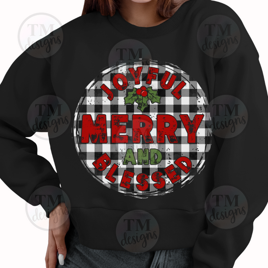 Joyful Merry Blessed-Christmas Shirt