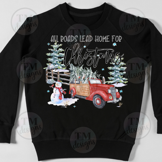 All Roads Lead Home-Christmas Shirt