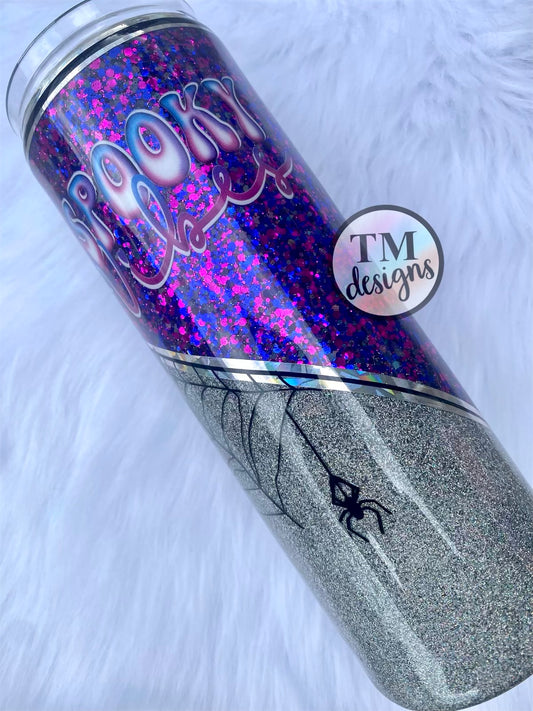 Spooky Vibes Glitter Tumbler