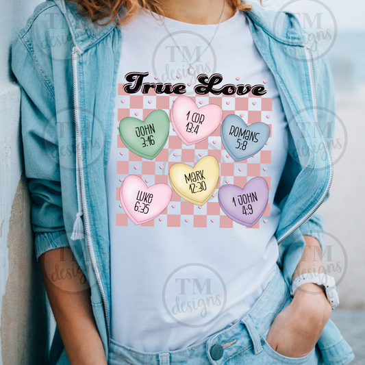 True Love Conversation Hearts Shirt