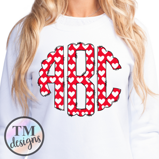 Valentines Monogram Shirt